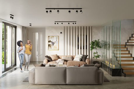 Kinkiet NERO czarny/chrom + 1x Żarówka LED GU-10 3000K Ciepła 7W 620lm