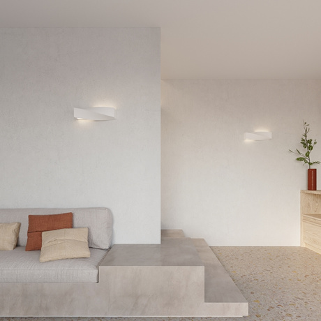 Kinkiet ceramiczny SIGMA biały + 1x Żarówka LED E27 3000K Ciepła 7,5W 620lm