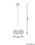 Lampa wisząca BOLA 3 biała