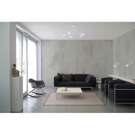 Żyrandol SUPEŁ 5 biały + 5x Żarówka LED E27 4000K Zimna 7,5W 650lm