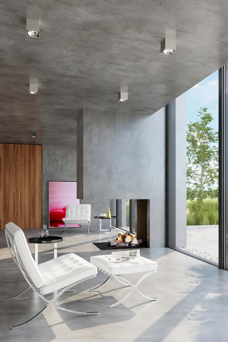 Plafon BLAKE szary + 1x Żarówka LED GU10 AR111 3000K CIEPŁA 12W 800lm