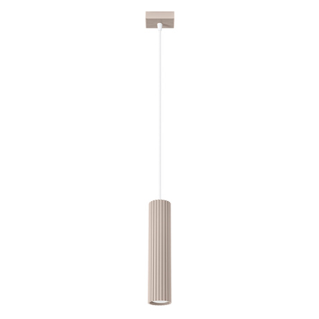 Lampa wisząca KARBON 1 taupe + 1X Żarówka LED GU-10 4000K Zimna 7W 530lm