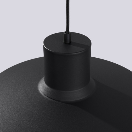 Lampa wisząca BILO czarna + 1X Żarówka LED E27 3000K Ciepła 7,5W 620lm