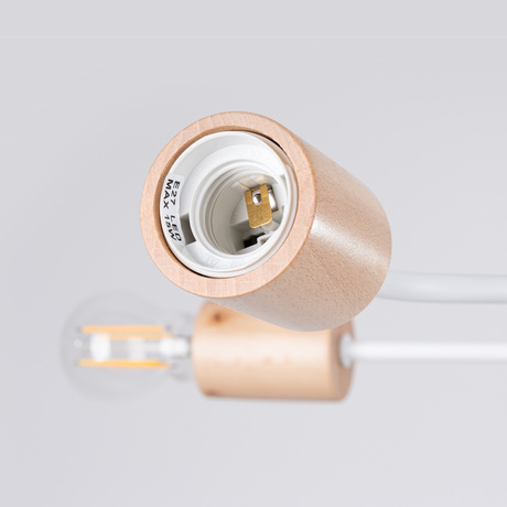 Żyrandol TIMBO 4 biały + 4x Żarówka LED E27 3000K 7W 760lm