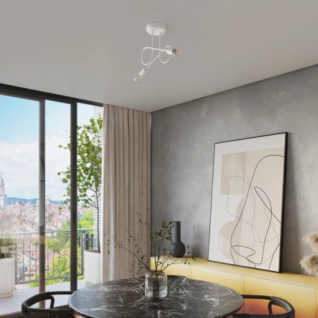 Żyrandol LOOP 2 biały