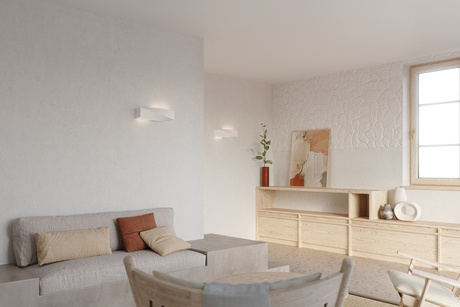 Kinkiet ceramiczny SIGMA biały + 1x Żarówka LED E27 3000K Ciepła 7,5W 620lm