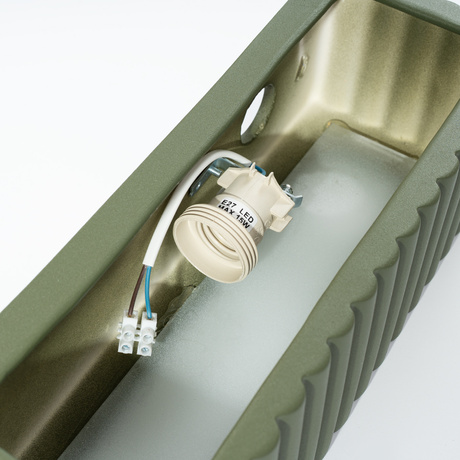 Kinkiet ceramiczny RIGATA zielony oliwkowy