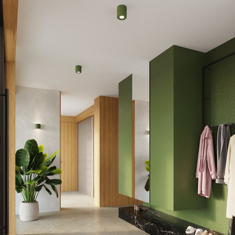 Kinkiet ORBIS beton zielona oliwka