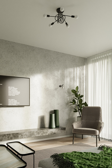 Żyrandol SUPEŁ 5 czarny + 5X Żarówka LED E27 3000K 7W 760lm