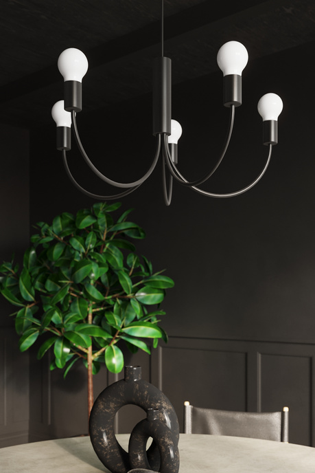 Żyrandol PICCOLO 5 + 5x Żarówka LED E27 3000K Ciepła 7,5W 620lm