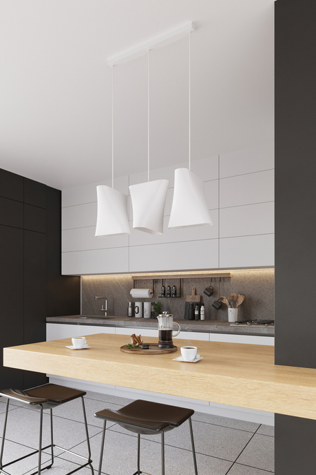 Żyrandol BLUM 1 biały +1x Żarówka LED E27 4000K Zimna 7,5W 650lm