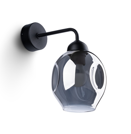 Kinkiet FILLAN 1 czarny + 1x Żarówka LED E27 3000K Ciepła 7,5W 620lm