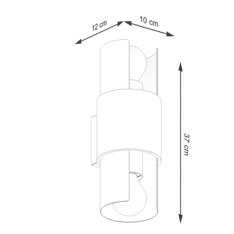 Kinkiet FLASH 2 biały + 2x Żarówka LED E27 3000K 7W 760lm