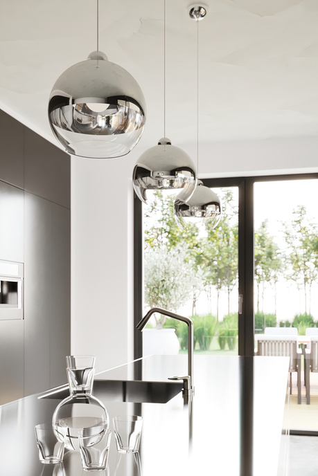 Lampa wisząca COSMO 25 chrom + 1x Żarówka LED E27 4000K Zimna 7,5W 650lm