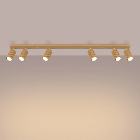 Plafon KARBON 6L złoty