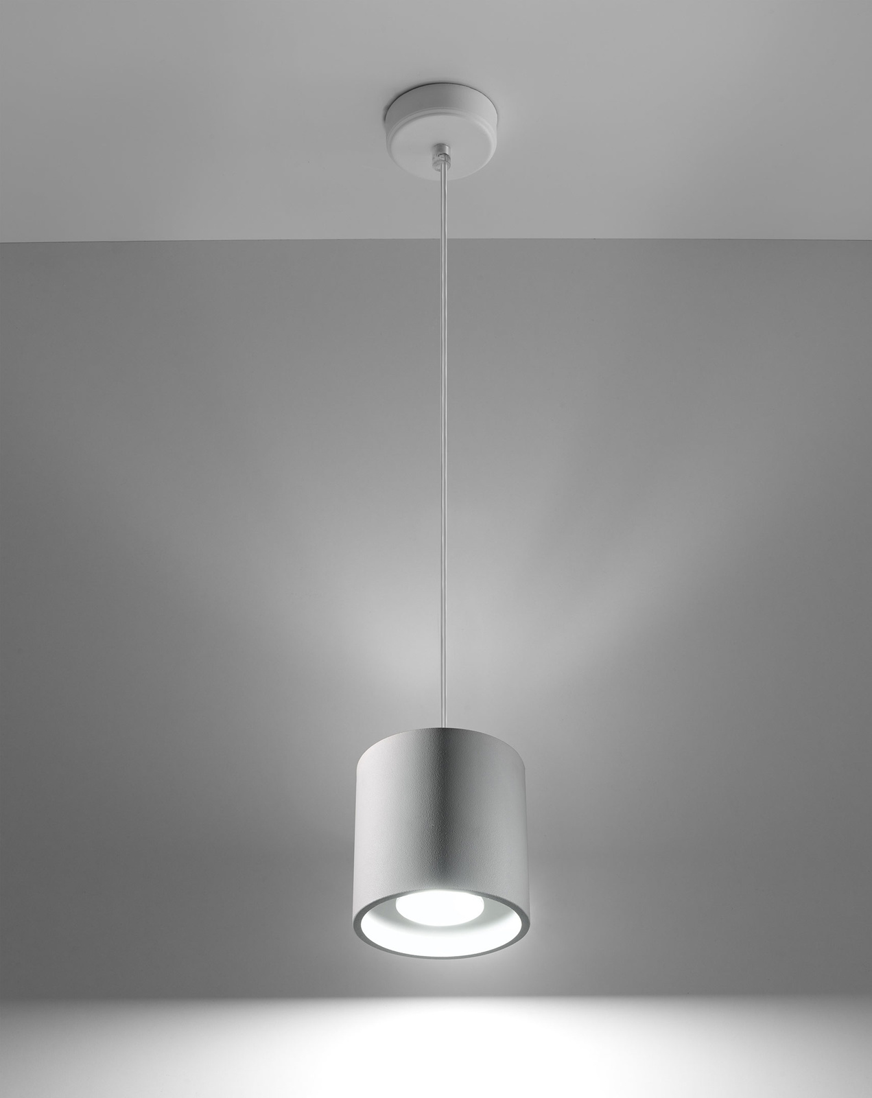 Lampa wisząca ORBIS 1 biały + 1x Żarówka LED GU-10 3000K Ciepła 7W 620lm