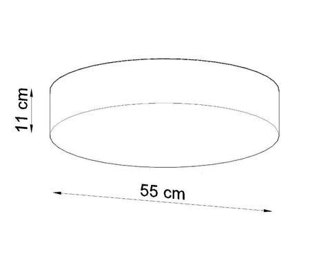 Plafon sufitowy ARENA 55 BIAŁA + 4x Żarówka LED E27 3000K Ciepła 7,5W 620lm