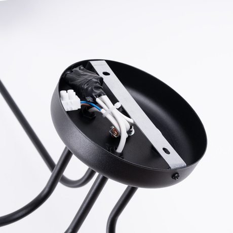 Żyrandol VECTOR 4 czarny + 4X Żarówka LED E27 3000K 7W 760lm