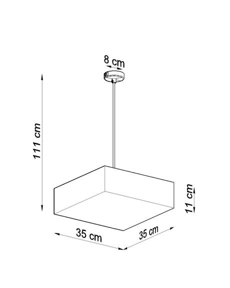 Lampa wisząca HORUS 35 CZARNA
