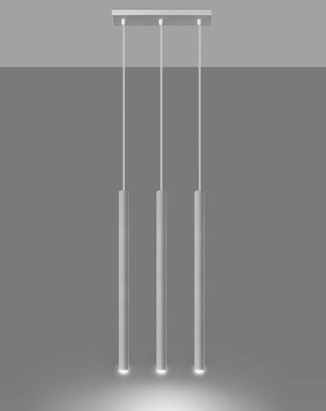 Lampa wisząca PASTELO 3 biała + 3x Żarówka LED G9 3000K Ciepła 4,5W 510lm