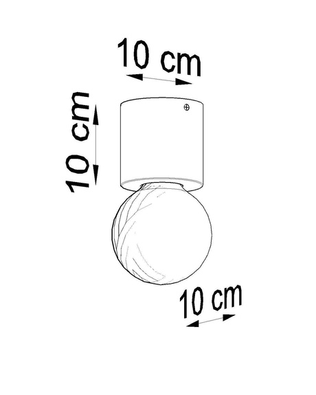 Plafon SALGADO beton + 1x Żarówka LED E27 3000K Ciepła 7,5W 620lm