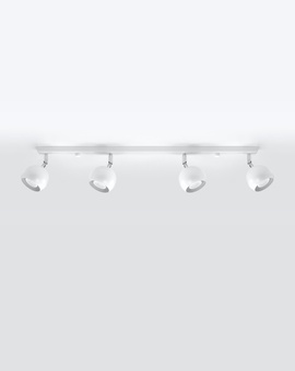 Plafon OCULARE 4L biały + 4x Żarówka LED GU-10 3000K Ciepła 7W 620lm