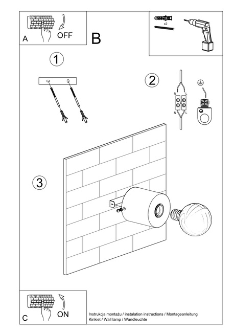 Kinkiet SALGADO naturalne drewno + 1x Żarówka LED E27 4000K Zimna 7,5W 650lm