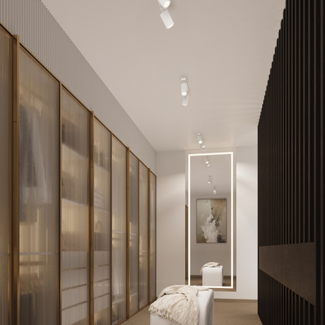 Kinkiet KARBON biały z włącznikiem + 1x Żarówka LED GU-10 3000K Ciepła 7W 510lm