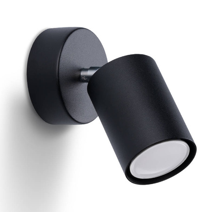 Kinkiet LEMMI 1 czarny + 1x Żarówka LED GU-10 3000K Ciepła 7W 510lm