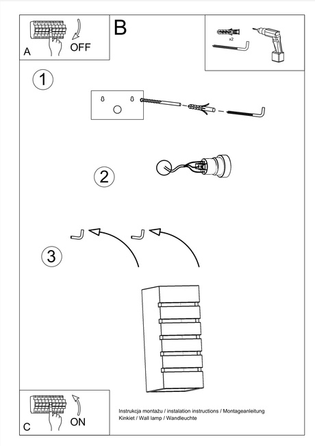 Kinkiet ceramiczny SAMIR biały + 1x Żarówka LED E27 4000K Zimna 7,5W 650lm