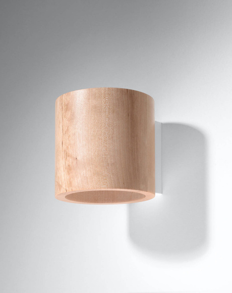 Kinkiet ORBIS naturalne drewno + 1x Żarówka LED G9 4000K 3W 302lm