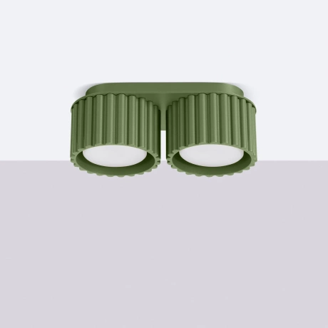 Plafon AURA 2 zielony oliwkowy Gx53