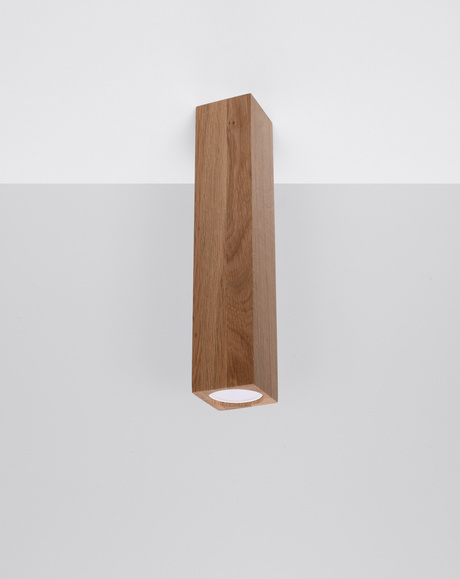 Plafon KEKE 30 dąb + 1x Żarówka LED GU-10 4000K Zimna 7W 630lm