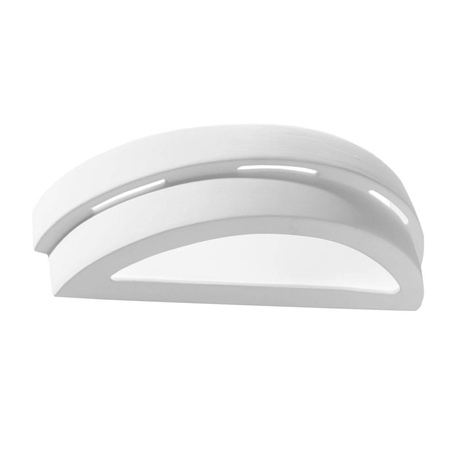 Kinkiet ceramiczny HELIOS biały + 1x Żarówka LED E27 4000K Zimna 7,5W 650lm