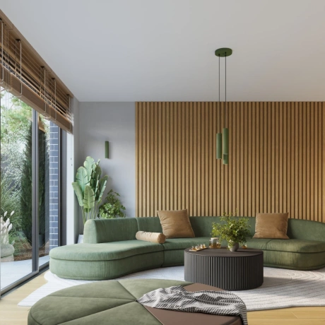 Kinkiet KARBON 30 zielony oliwkowy