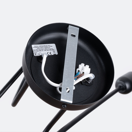 Żyrandol LOOP 2 czarny + 2x Żarówka LED E27 3000K Ciepła 7,5W 620lm