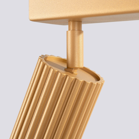 Plafon KARBON 4L złoty + 4x Żarówka LED GU-10 4000K Zimna 7W 530lm