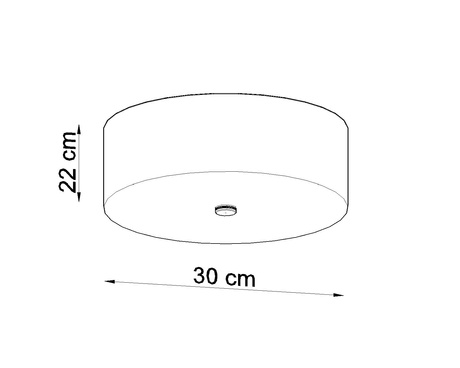 Plafon SKALA 30 biały + 3x Żarówka LED E27 4000K Zimna 7,5W 650lm