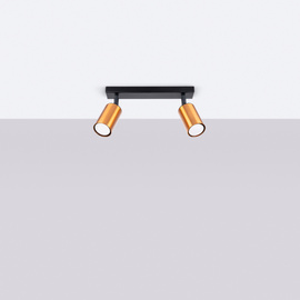 Plafon WINX 2 czarny/miedź