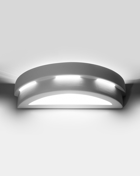 Kinkiet ceramiczny HELIOS biały + 1x Żarówka LED E27 3000K Ciepła 7,5W 620lm