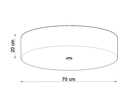 Plafon SKALA 70 biały + 6x Żarówka LED E27 4000K Zimna 7,5W 650lm