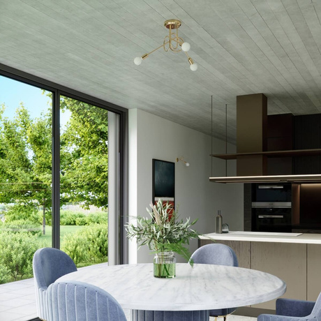 Kinkiet SUPEŁ złoty połysk + 1X Żarówka LED E27 3000K 7W 760lm