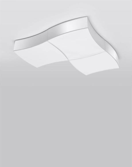 Plafon SQUARE 3 biały + 6x Żarówka LED E27 4000K Zimna 7,5W 650lm