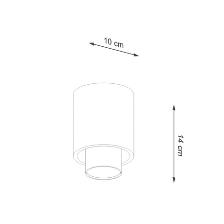 Plafon NESI czarny + 1x Żarówka LED GU-10 4000K Zimna 7W 530lm