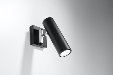 Kinkiet DIREZIONE czarny + 1x Żarówka LED GU-10 3000K Ciepła 7W 620lm