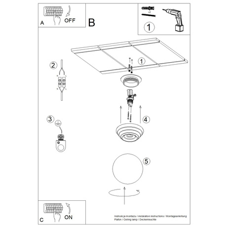 Plafon ZORI brzoskwiniowy IP44