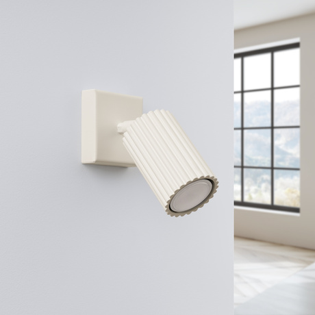 Kinkiet KARBON beżowy + 1x Żarówka LED GU-10 4000K Zimna 7W 530lm