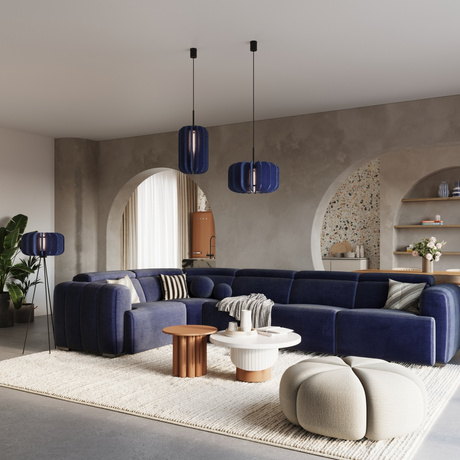 Lampa podłogowa MULA 45 granatowa