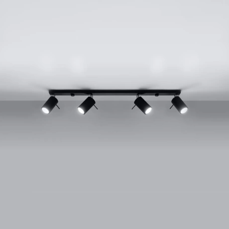 Plafon RING 4L czarny