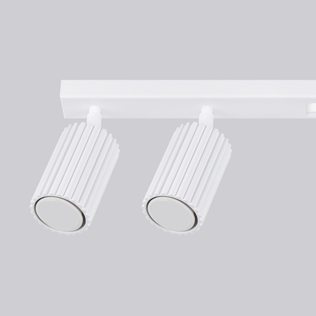 Plafon KARBON 6L biały + 6x Żarówka LED GU-10 3000K Ciepła 7W 510lm